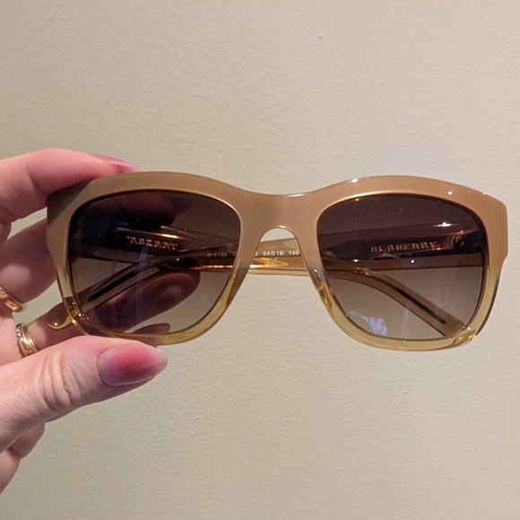 Burberry Women's Brown Gold Sunglasses - Picture 1 of 16